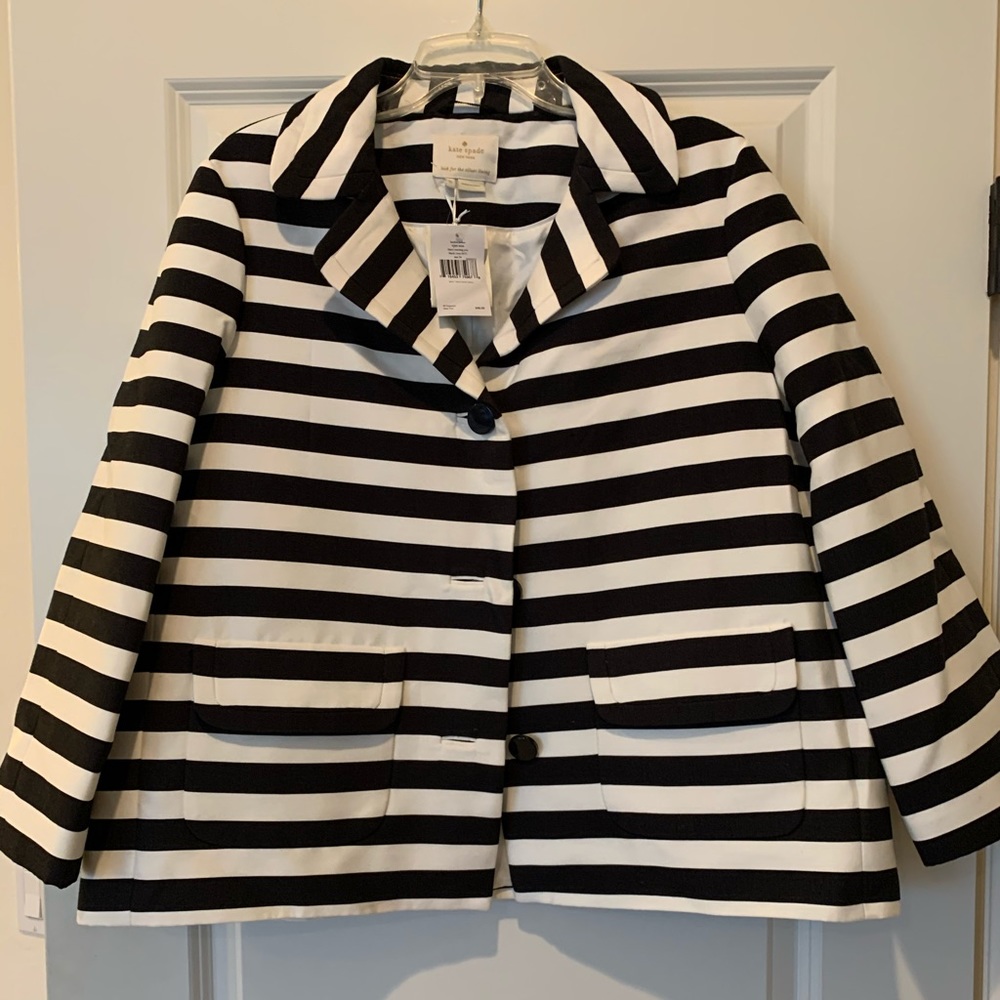 Kate Spade stripe suit jacket.